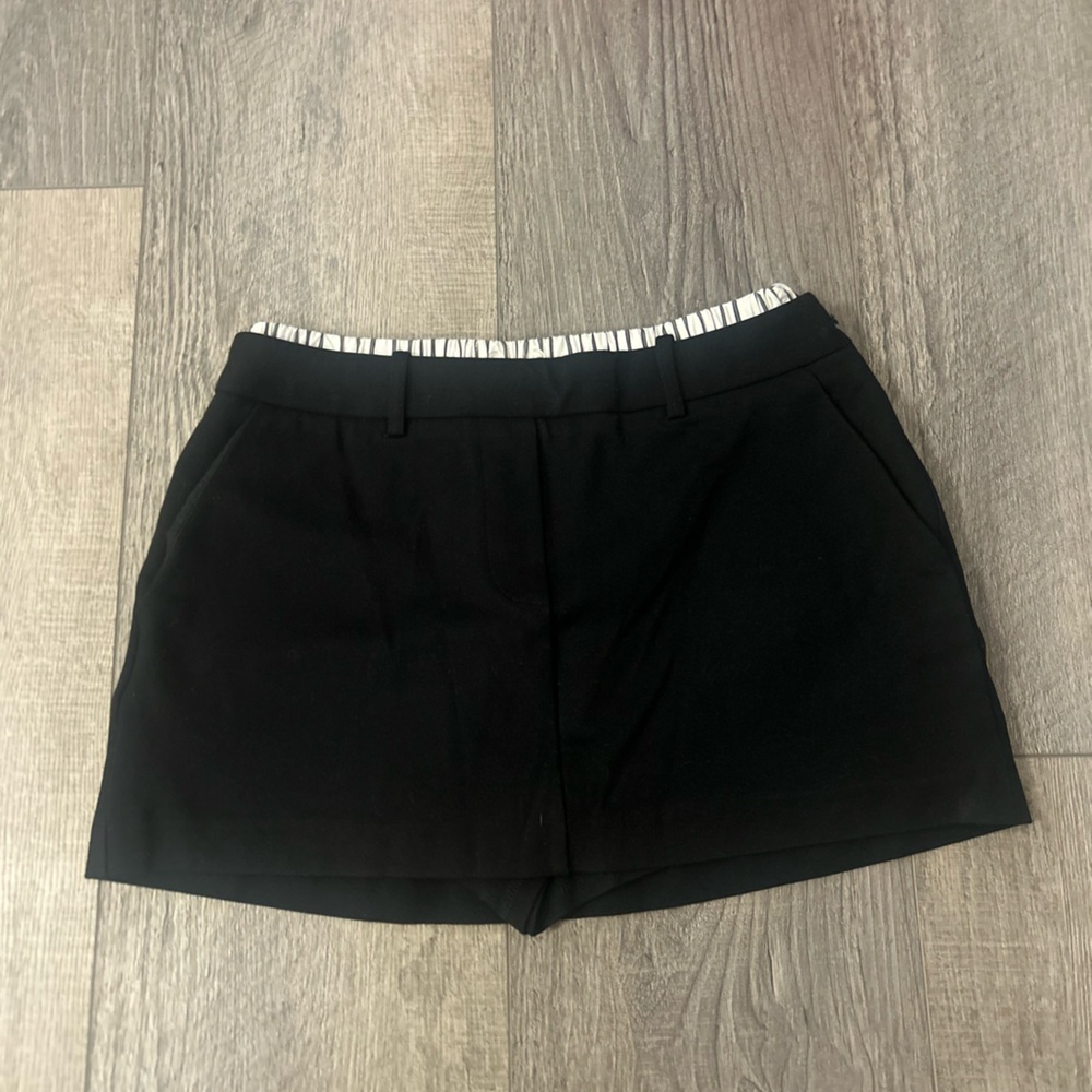 Zara Black High Waist Mini Skirt Built in Shorts